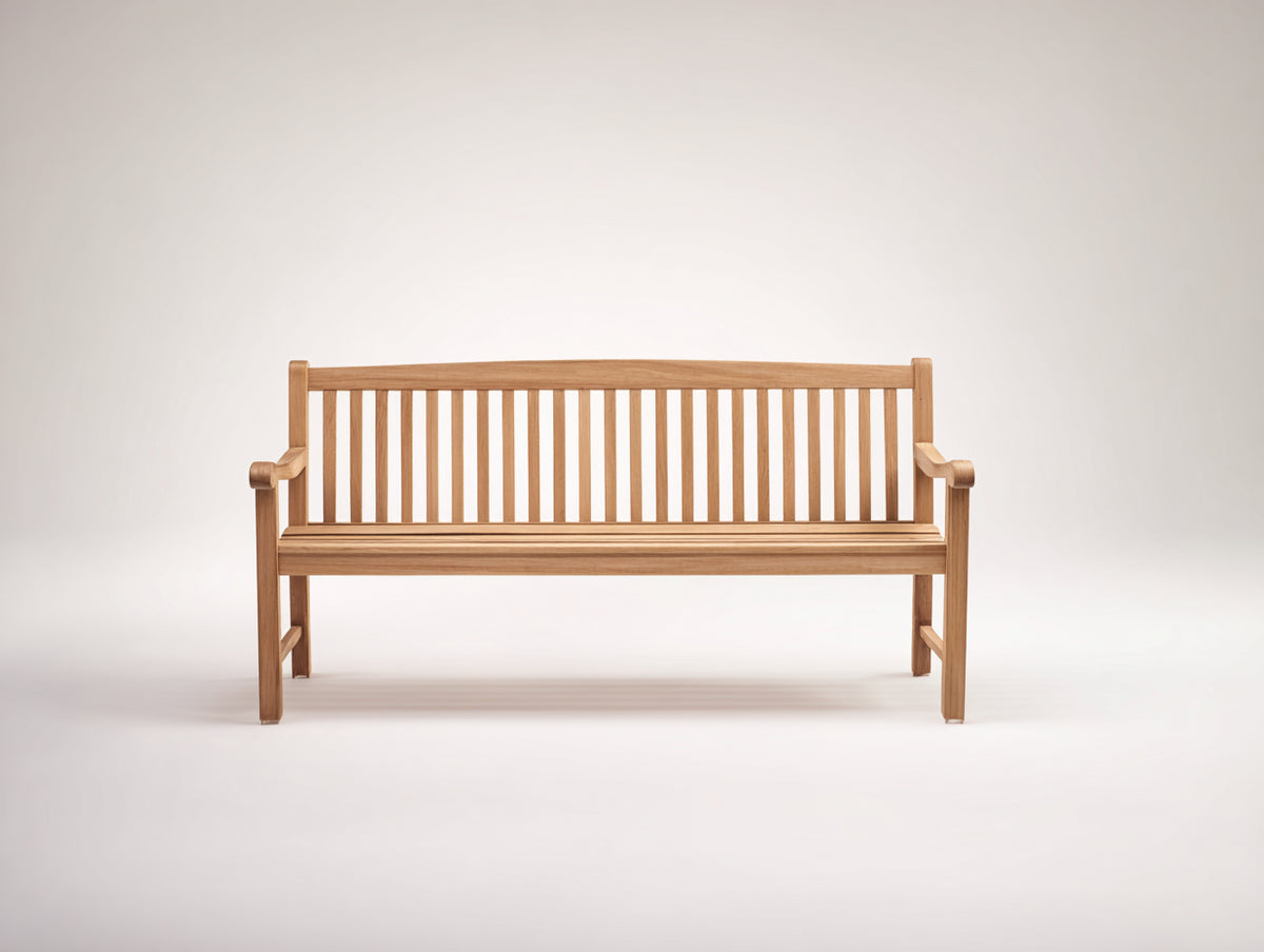 Gartenbank 150x60x90 cm Massivholz Naturholz Braun Klassisches Design