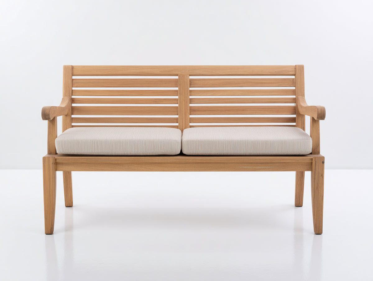 Gartenbank 160x65x90 cm Massivholz Naturholz Modernes Design