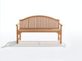 Gartenbank Holz 160x62x92 cm - Naturholz - klassische 2-Sitzer Bank mit geschwungener Rückenlehne